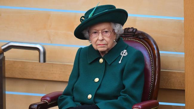 Britain's Queen Elizabeth II prepares to make her Address to parliament in the Debating Chamber last month.