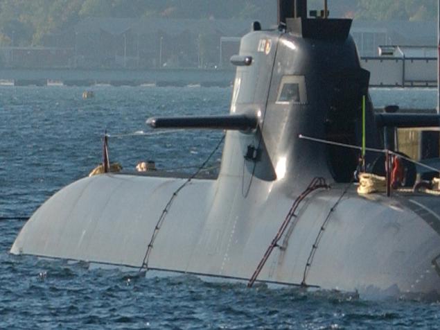 20 May, 2015 - Two Germany Navy Type 212 submarines built by TKMS tied up alongside at their base near Kiel in northern Germany. Picture TKMS.