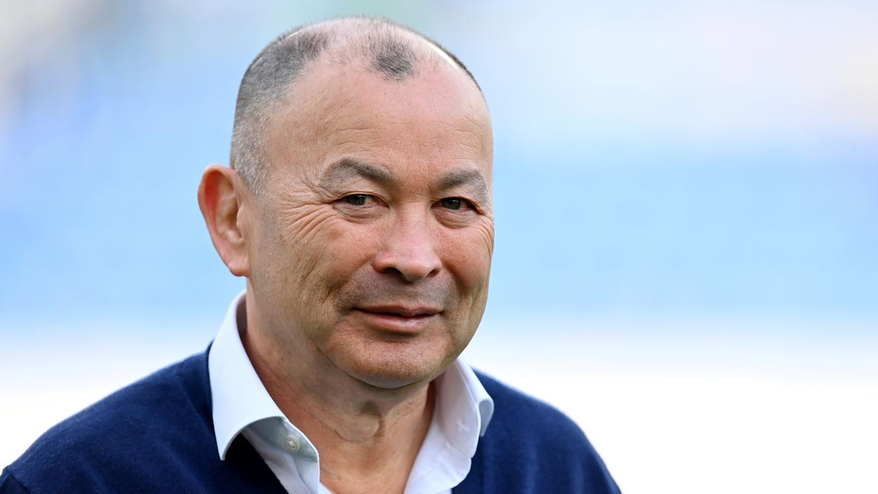 ROME, ITALY - FEBRUARY 13: Eddie Jones, Head Coach of England inspects the pitch prior to the Guinness Six Nations match between Italy and England at Stadio Olimpico on February 13, 2022 in Rome, Italy. (Photo by Dan Mullan - RFU/The RFU Collection via Getty Images)
