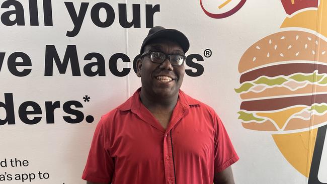 Ananias has become a valued team member at Alice Springs McDonald's where he has worked for the past two years. Picture: Supplied