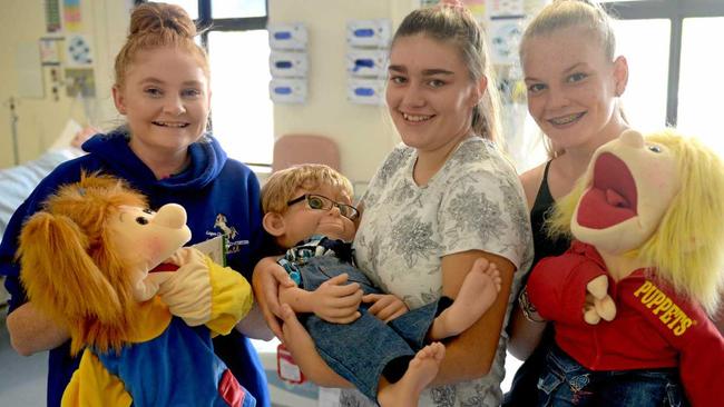 Tiarna Wright from Rockhampton High, Amber Haberle from Sth Rockampton High and Abbey Van der Werff from Rocky High aspire to paramedic and nursing studies next year. Picture: Jann Houley