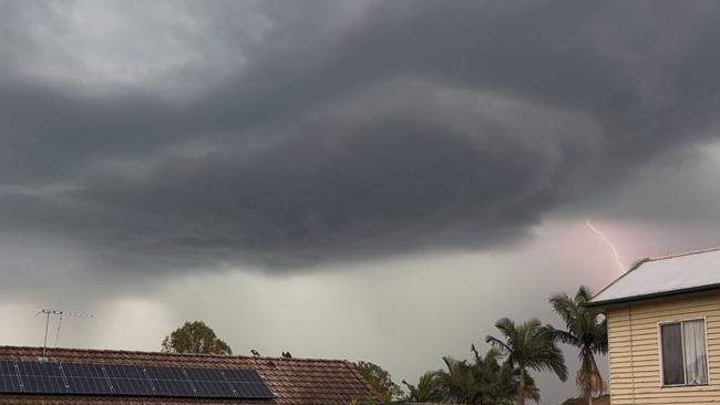 A storm over Goodna, Ipswich. Picture: X/@SEQUEST