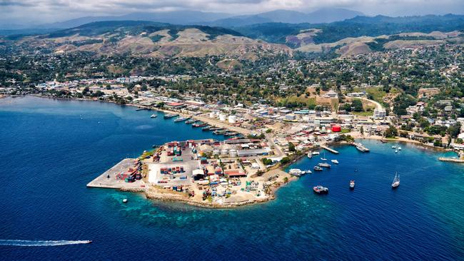 Port of Honiara, in the Solomon Islands.