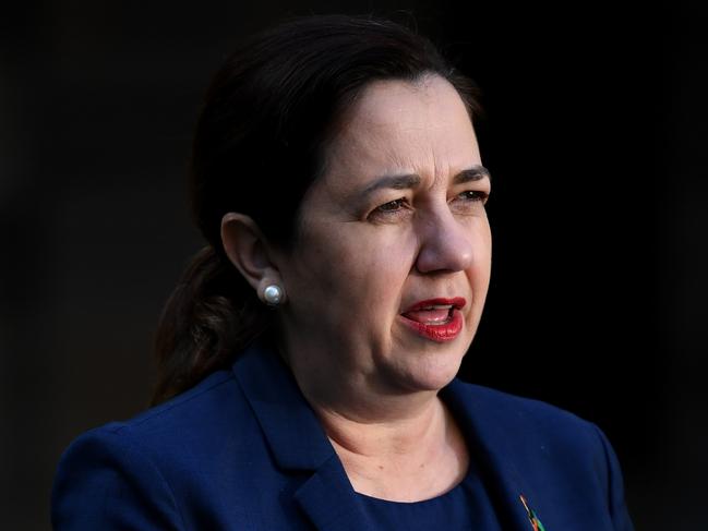 BRISBANE, AUSTRALIA - NewsWire Photos - MAY 27, 2021.Queensland Premier Annastacia Palaszczuk speaks during a press conference at Parliament House. The Queensland government imposed travel and other restrictions as a result of the recent Covid outbreak in Victoria.Picture: NCA NewsWire / Dan Peled