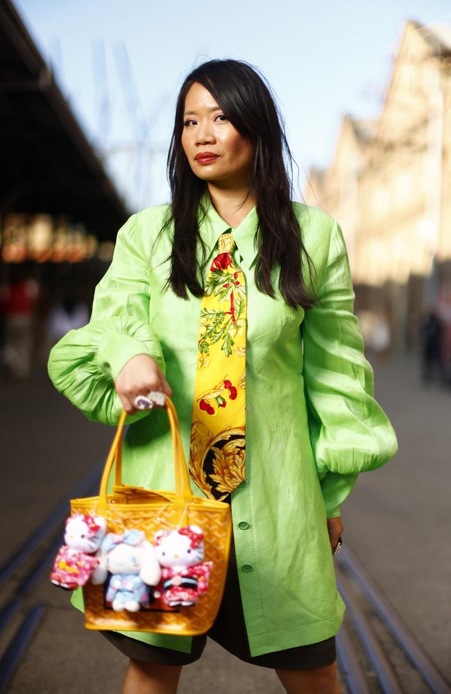 Joanne Goh at Australian Fashion Week 2025 at Carriageworks in Everleigh. Picture: Jonathan Ng
