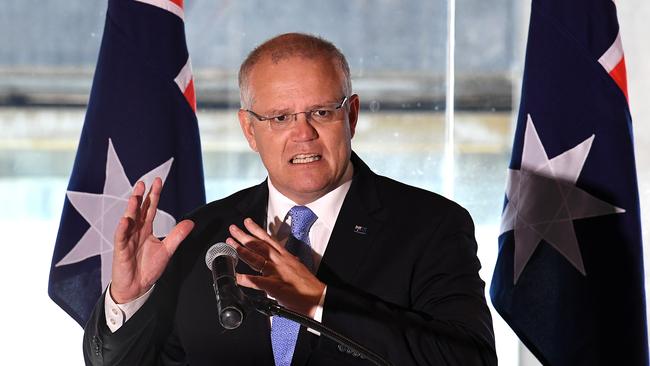 Australian Prime Minister Scott Morrison says farmers should sue animal activists. Picture: AAP Image/Dave Hunt