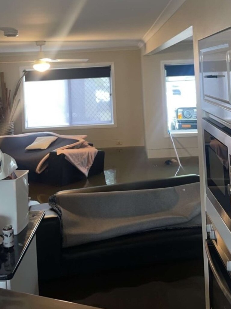 Real estate agent Tara Bradbury said this is what some of her tenants on The Esplanade in Hervey Bay woke up to on Sunday morning after wild weather from ex-Tropical Cyclone Albert.
