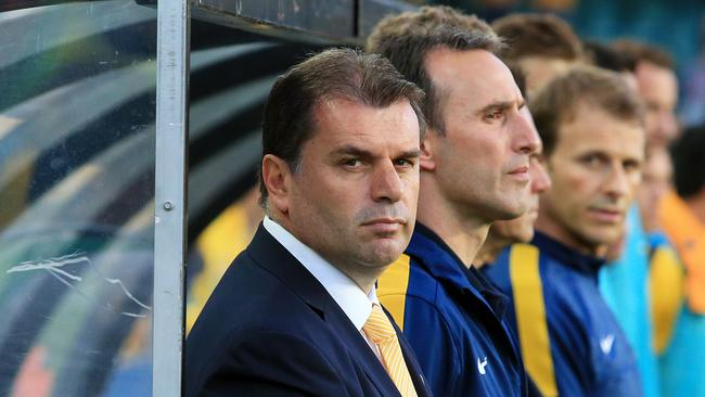 Ange Postecoglou before the Australian Socceroos vs Costa Rica friendly game in 2013.