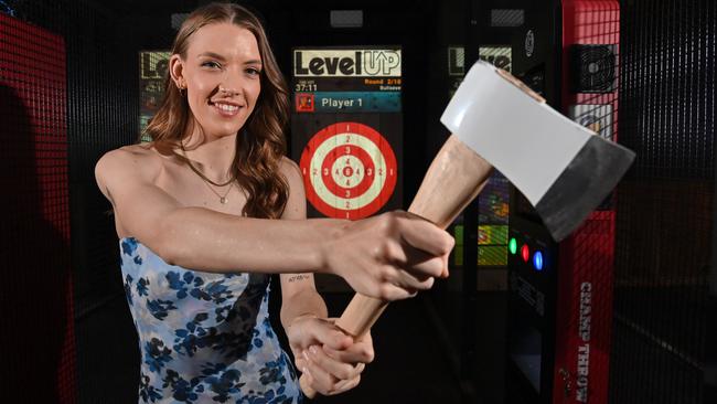 Level Up, a new venue with axe throwing, shuffle board and a rooftop caravan bar was set to open in the former Red Square venue. Picture: Keryn Stevens