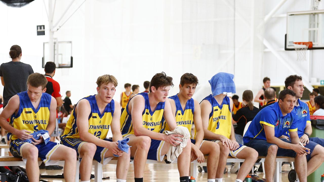 Action from the QLD basketball championships on the Gold Coast. Picture: Tertius Pickard