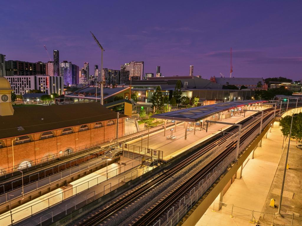 The newly completed Exhibition Station next to the RNA Showgrounds