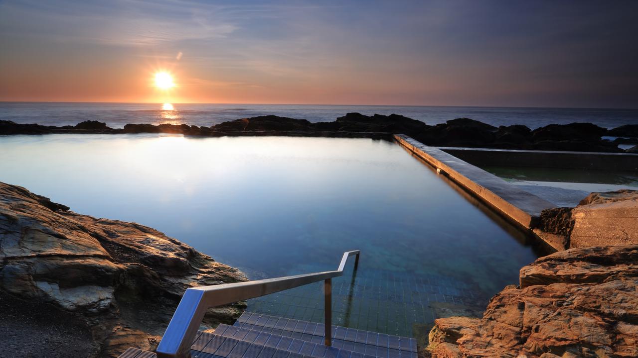 The blue pool at the coastal town of Bermagui.