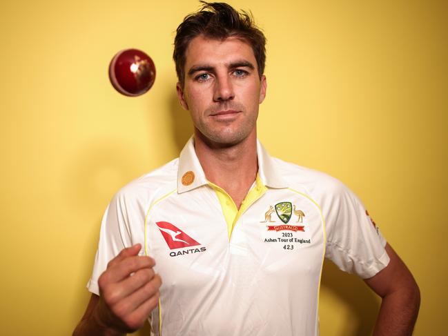 Pat Cummins poses for a portrait prior to the 2023 Ashes tour. Picture: Ryan Pierse – ECB/ECB via Getty Images