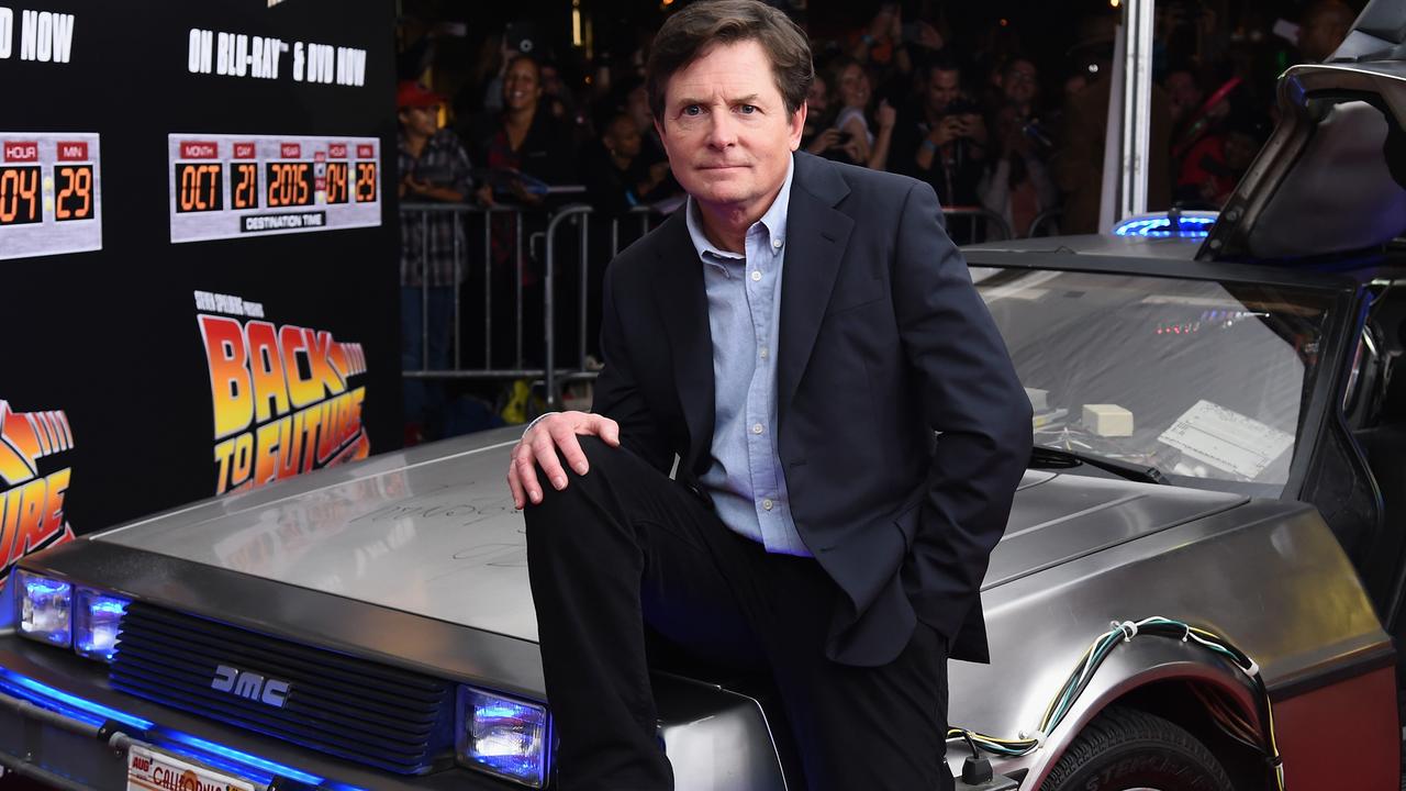 Michael J. Fox at the Back To The Future reunion in 2015. Picture: Getty