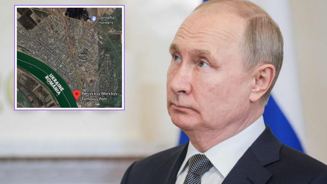 An attack on a major port just 200m from the border with Romania proves a desperate President Vladimir Putin is prepared to push the line with NATO. Pictures: AFP Photo/TASS Host Photo Agency/Vladimir Smirnov, Supplied