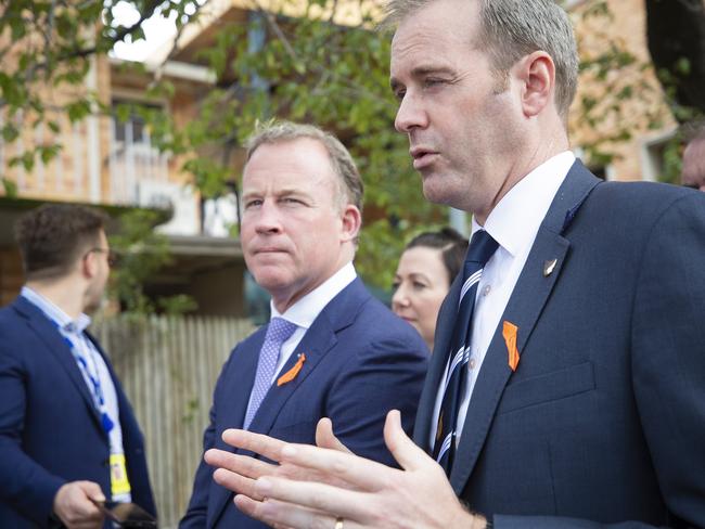 Premier Will Hodgman and Minister Michael Ferguson at Hobart Reparation Hospital. Picture: RICHARD JUPE