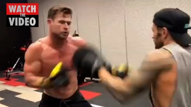 Chris Hemsworth shares boxing workout from the Gold Coast