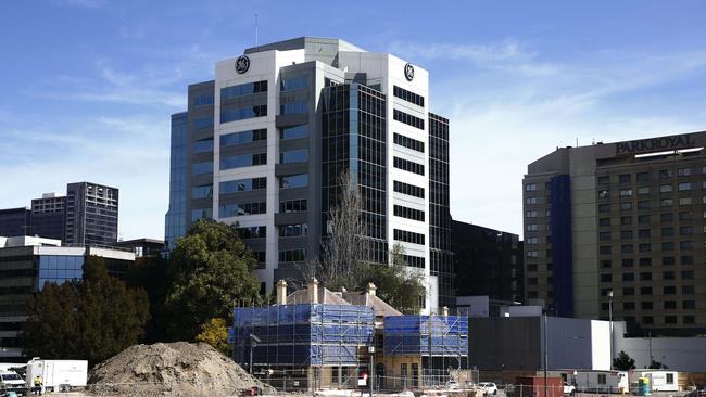 The Willow Grove and the Powerhouse Museum construction site on the River in Parramatta. Picture: John Appleyard