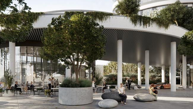 An artist's impression of the front entrance of Marriott's Ringwood hotel, set to open in 2024.