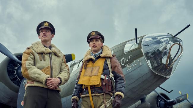 Callum Turner and Austin Butler in Masters of the Air Part One