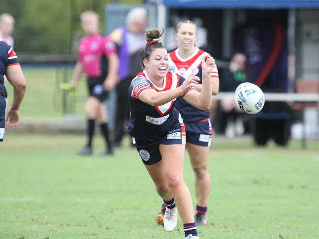 Nikki Perugin gets the ball away for Camden.