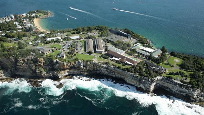 HMAS Watson, where Sub Lieutenant Callum Hicks was based when he allegedly choked a woman after quizzing her if she liked rough sex.