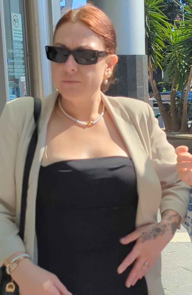 Gold Coast mum Taylor-Leigh Parsons outside court.