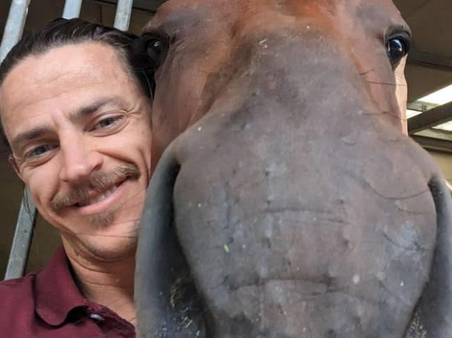 Group 1 jockey Nick Hall is enjoying being back riding track work and working with horses again. Picture: Supplied