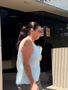 Juanita Garcia leaving the Southport courthouse. Picture: Jessica Paul