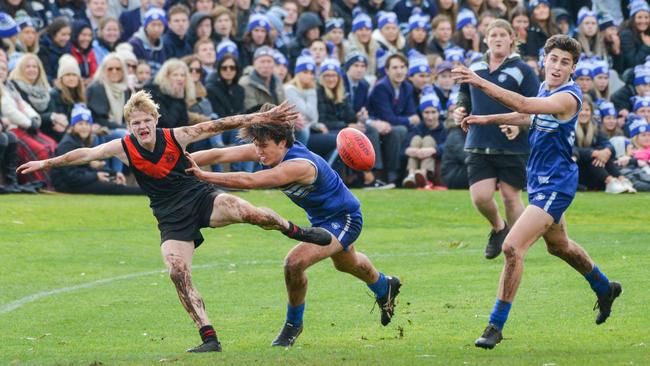 Footy intercol - Sacred Heart v Rostrevor at Sacred Heart, Saturday, August 10, 2019. Rostrevor's Nathan McCarthy.  (Pic: AAP/Brenton Edwards)