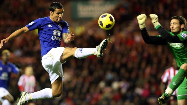 Cahill’s acrobatic exploits were a fixture at Goodison Park.