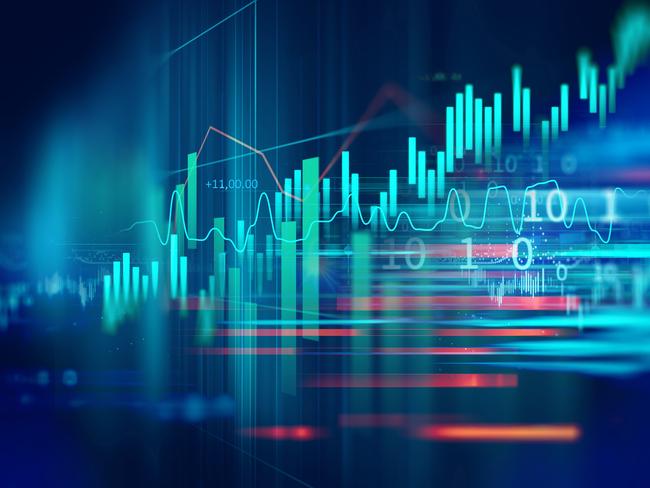 financial stock market graph illustration ,concept of business investment and stock future trading.