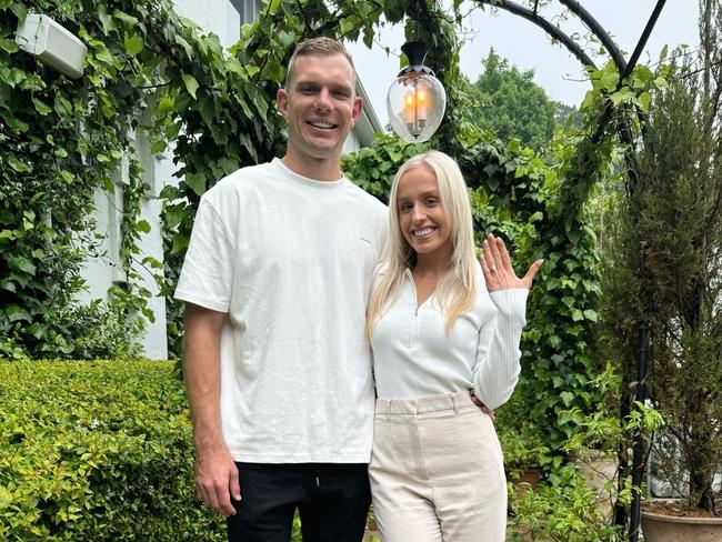 Manly star Tom Trbojevic has become engaged to partner Kristi Wilkinson. Picture: Instagram