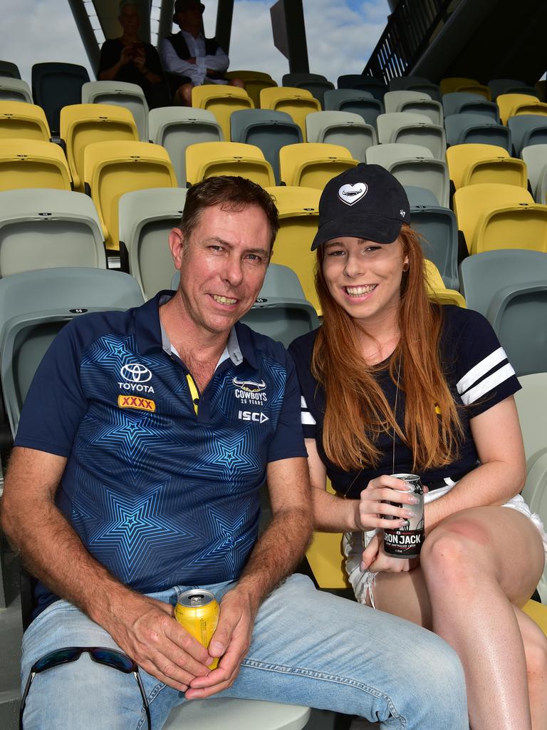 North Queensland Cowboys against Newcastle Knights at Queensland Country Bank Stadium. Mike and Anna Minchan. Picture: Evan Morgan