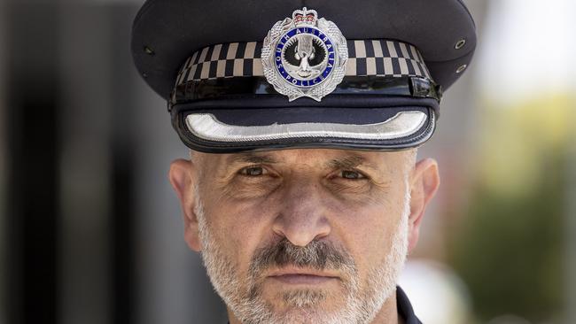 SAPOL Assistant Commissioner John De Candia  for weekend youth crime read. 16th January 2025. Picture Brett Hartwig