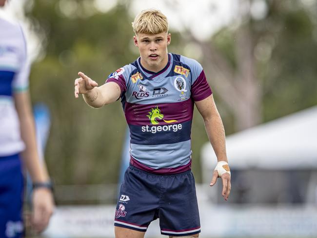 Sunshine Coast Grammar product Louis Werchon has enjoyed a big pre-season with the Queensland Academy of Sevens and Queensland Reds. Picture: Brendan Hertel/QRU