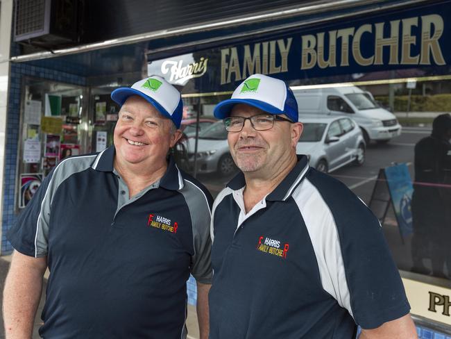 Mr Harris, left, with Tony Stretton, loves the close-knit Bentleigh community. Picture: Simon Baker