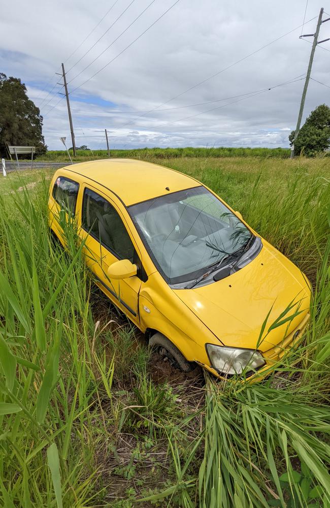 The scene at Marks Road in Woongoolba on the northern Gold Coast on Thursday January 27 after a hoon meet the previous day. Picture: Keith Woods.