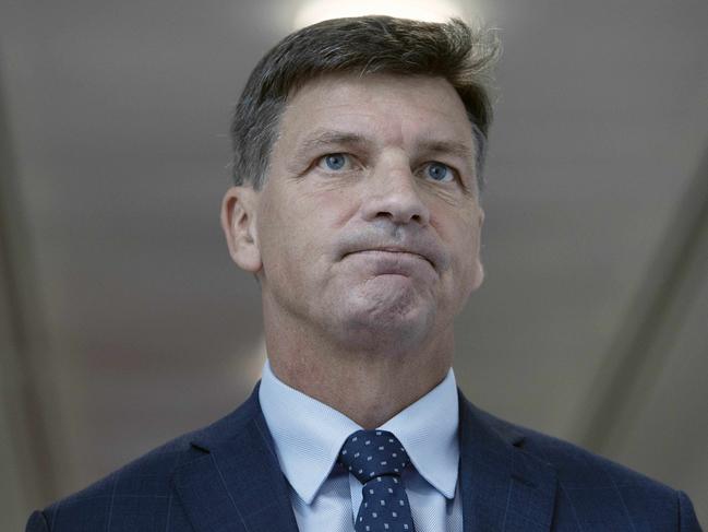 CANBERRA, AUSTRALIA-NCA NewsWire Photos 30 NOVEMBER 2020: Angus Taylor, Minister for Energy and Emissions Reduction doing the rounds at the TV networks at Parliament House in Canberra.Picture: NCA NewsWire / Gary Ramage