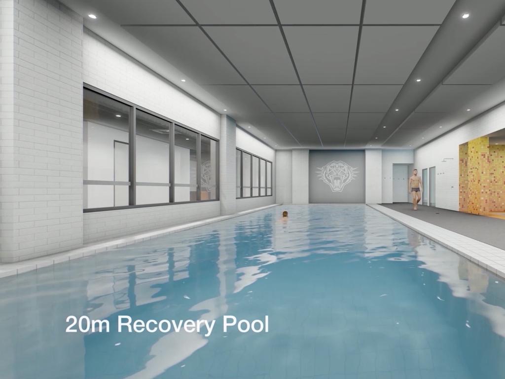 An indoor 20m recovery pool will also help players be in top shape.