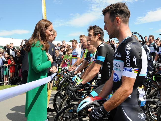 Former world champion Mark Cavendish, right, ponders what horrors may have just been set in train.