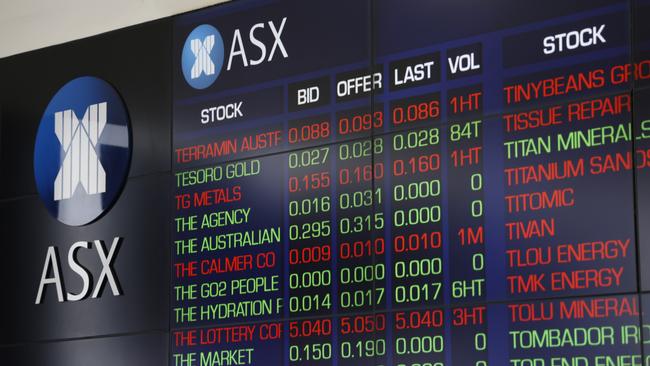 SYDNEY, AUSTRALIA - NewsWire Photos NOVEMBER 7, 2024: The screens at the ASX in the Sydney CBD. Stock Market. Australian Stock exchange.Picture: NewsWire / Damian Shaw