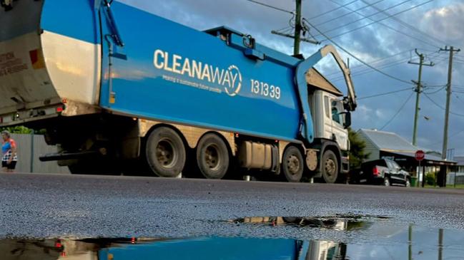 Some more nice puddles this morning I even captured a Cleanaway truck passing by. Even the rocks are showing their love for the town. Picture: Mal Dodt