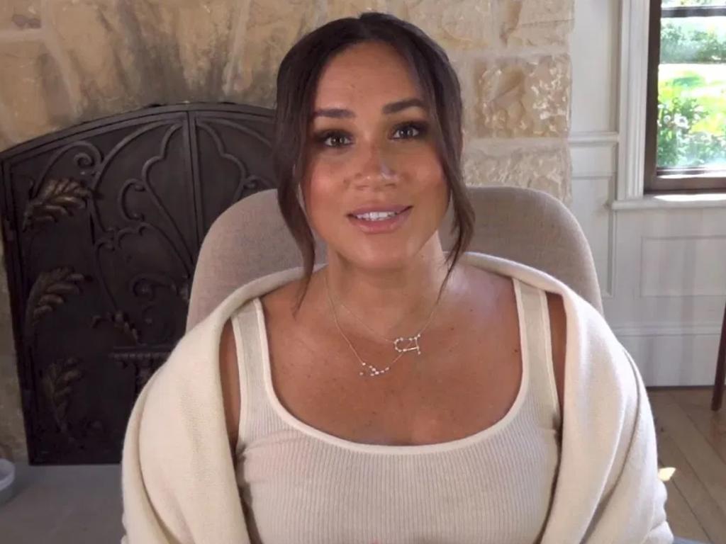 Meghan Markle as she appeared in a video to mark her 40th birthday. The Duchess of Sussex has not been seen publicly since she gave birth to Lilibet. Picture: Archewell