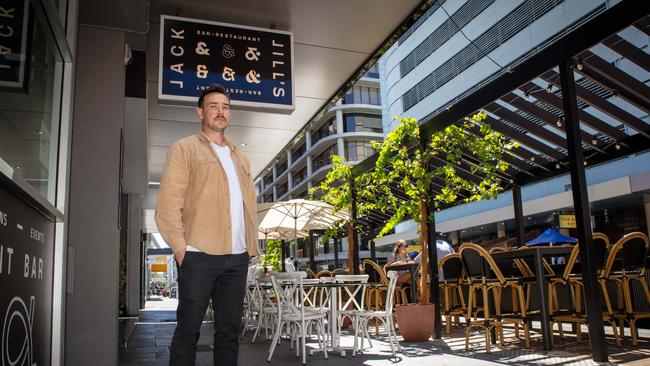 Jack &amp; Jill's Bar and Restaurant owner Tom McLean says he’s been slugged with a bill for more than $36,000 for a parklet outside his business. Picture Emma Brasier