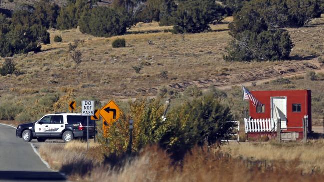 Police were called to the set of the Alec Baldwin film Rust following the tragedy. Picture: Luis Sánchez Saturno/Santa Fe New Mexican