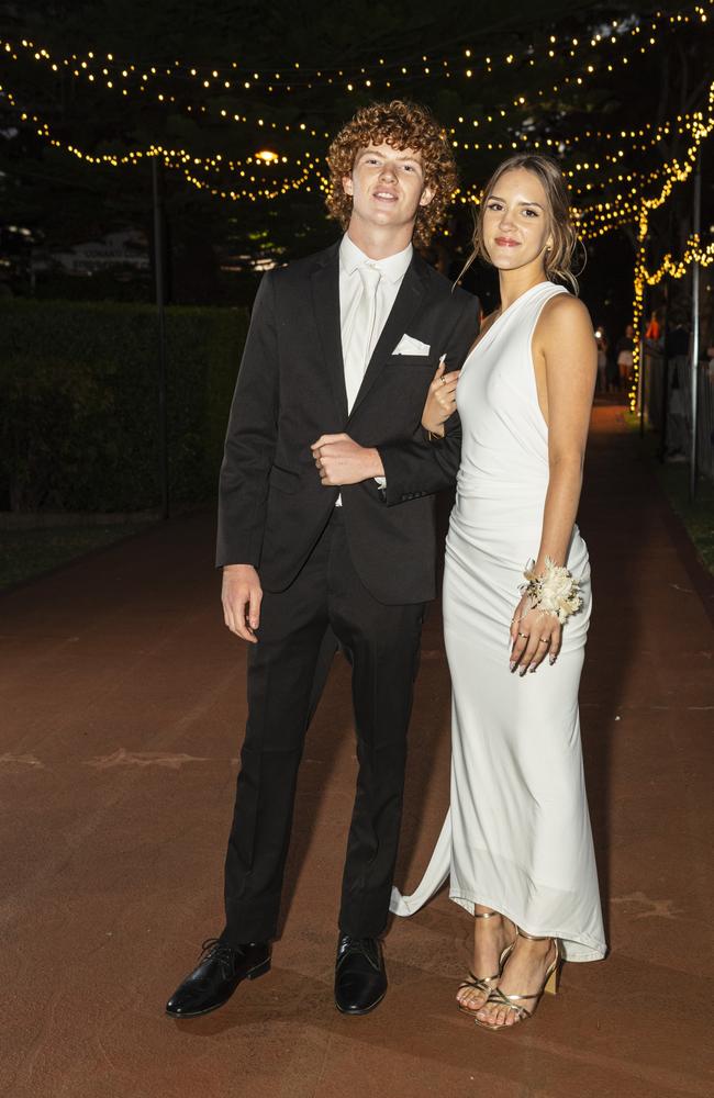 Mitch Willett and partner Juliana Hlaca at St Mary's College formal at Picnic Point, Friday, March 22, 2024. Picture: Kevin Farmer