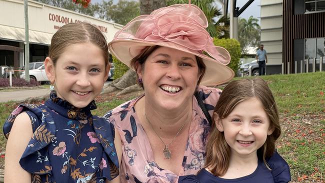 Sophie, Michelle and Ava Liddicoat at the Gympie races on Saturday November 25, 2023.