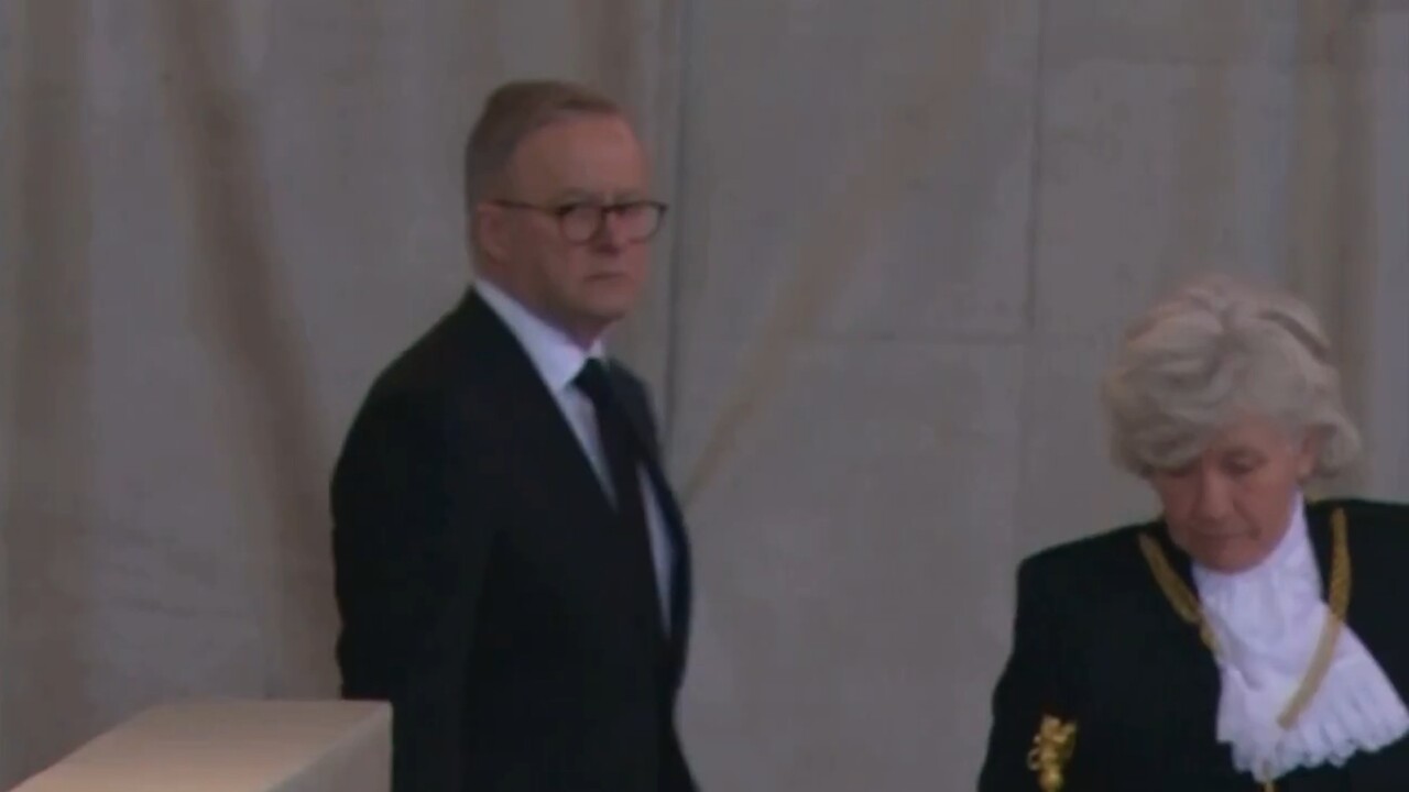 Anthony Albanese attends Queen's lying-in-state