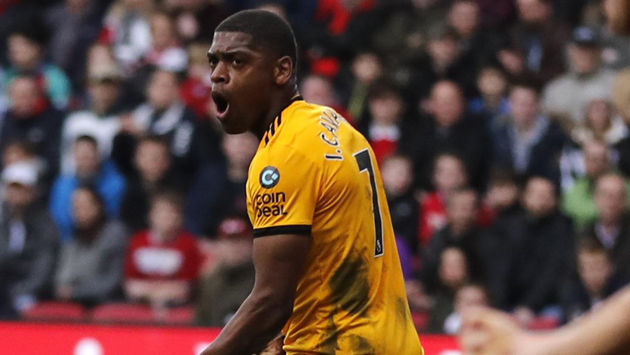 Wolverhampton's Ivan Cavaleiro celebrates after scoring